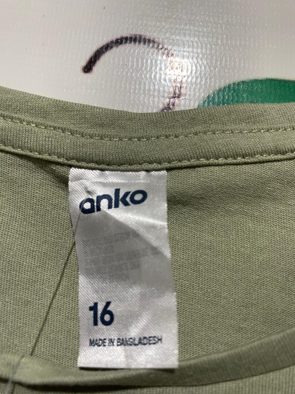ANKO |L| BUST 20| B41| SAGE GREEN 'FALALA GALAH' AUSTRALIAN BIRDS GRAPHIC T-SHIRT