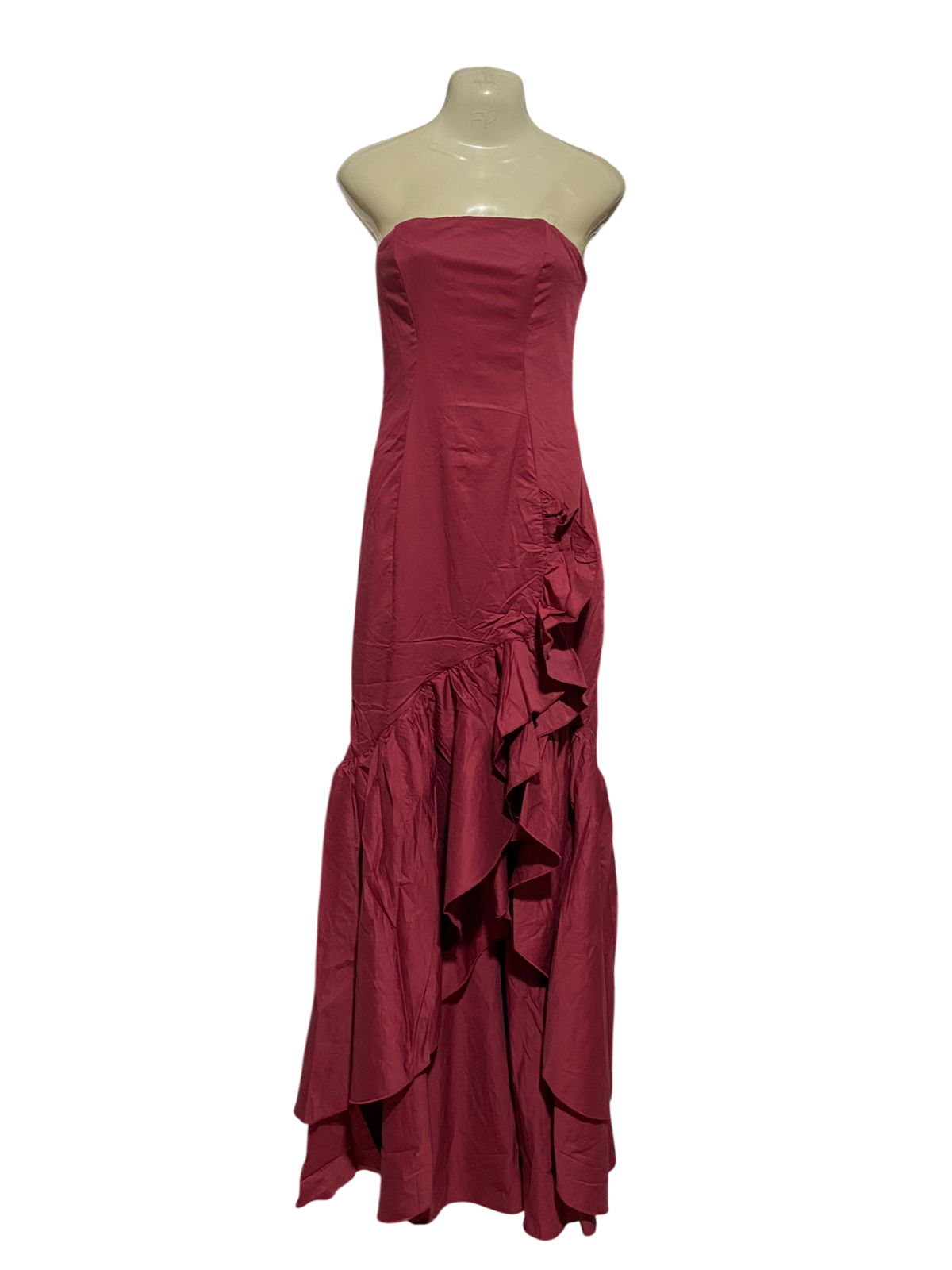 BOOHOO |M| BUST 15| B42| WOMEN'S MAUVE PINK STRAPLESS MAXI DRESS