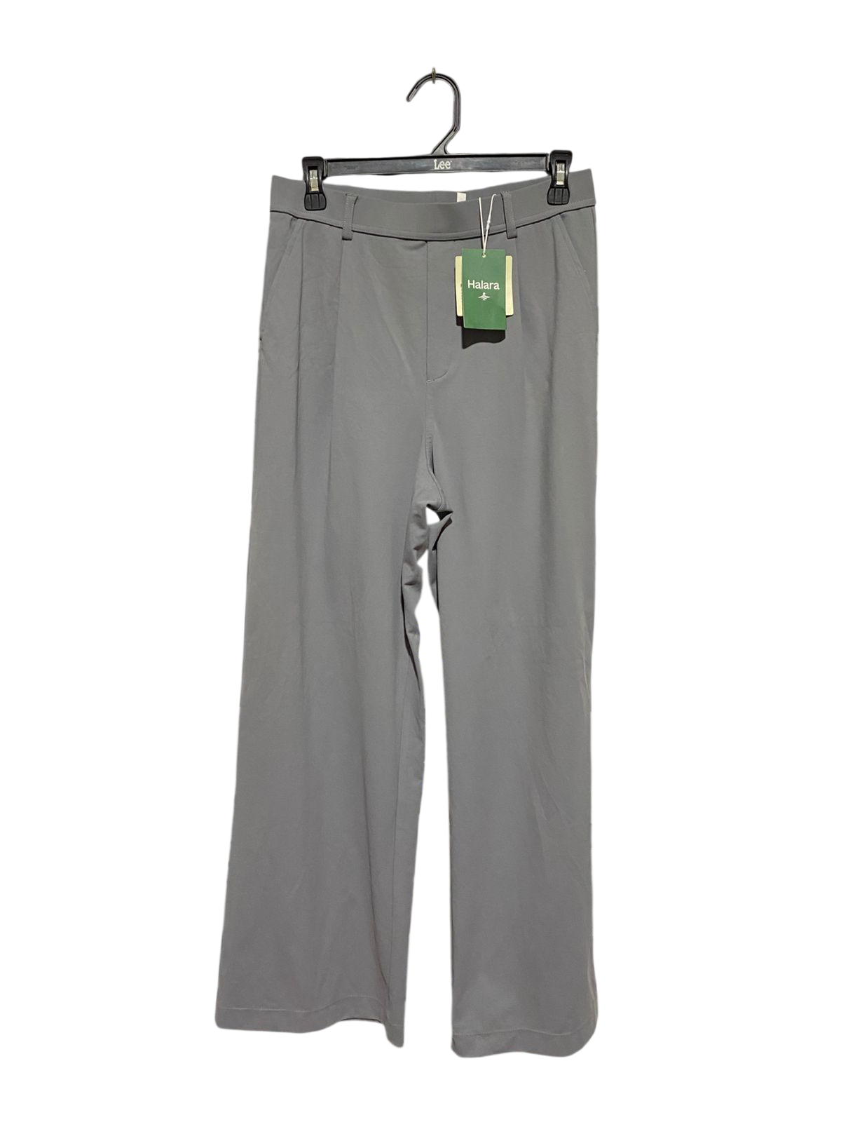 HALARA |M| WAIST 29| B42| SLEEK GREY HIGH-WAISTED WIDE-LEG PANTS