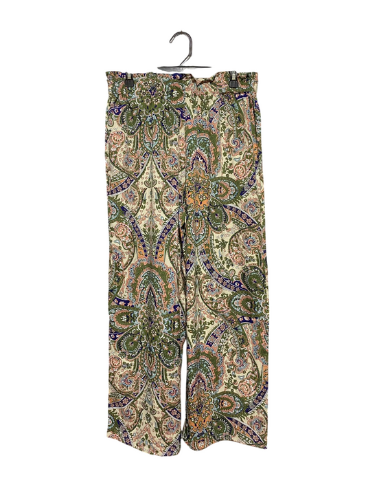 EMERY ROSE |XL| WAIST 32| B42| BOHO PAISLEY PRINT WIDE-LEG LOUNGE PANTS