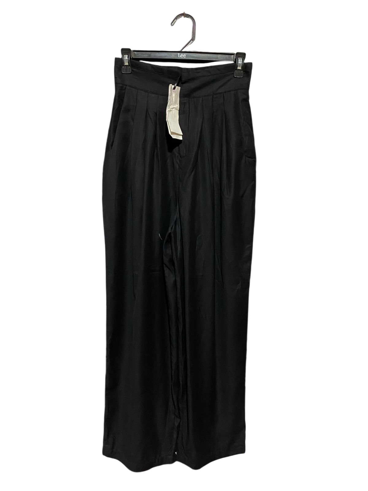 LATTELIER |S| WAIST 26| B42| BLACK PLEATED WIDE LEG PANTS HIGH WAISTED TROUSERS CASUAL DRESS SLACKS