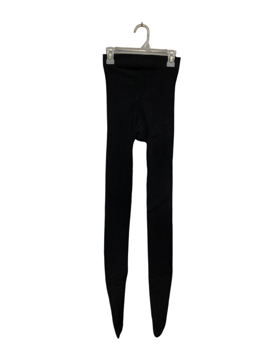 SOCK SHOP |XS| WAIST 21| B43| BLACK OPAQUE FOOTED TIGHTS HIGH WAISTED STRETCH STOCKINGS LEGGINGS HOSIERY