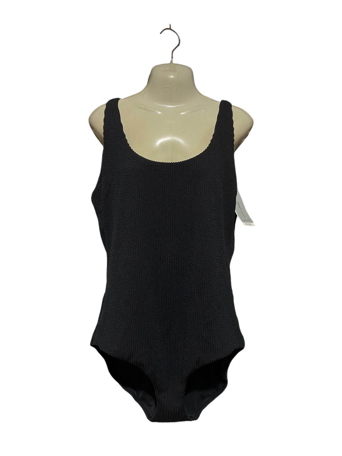 TARGET ACTIVE |M| BUST 18| B43| WOMAN RESORT BLACK CRINKLE TEXTURED ONE PIECE SWIMSUIT BATHING SUIT