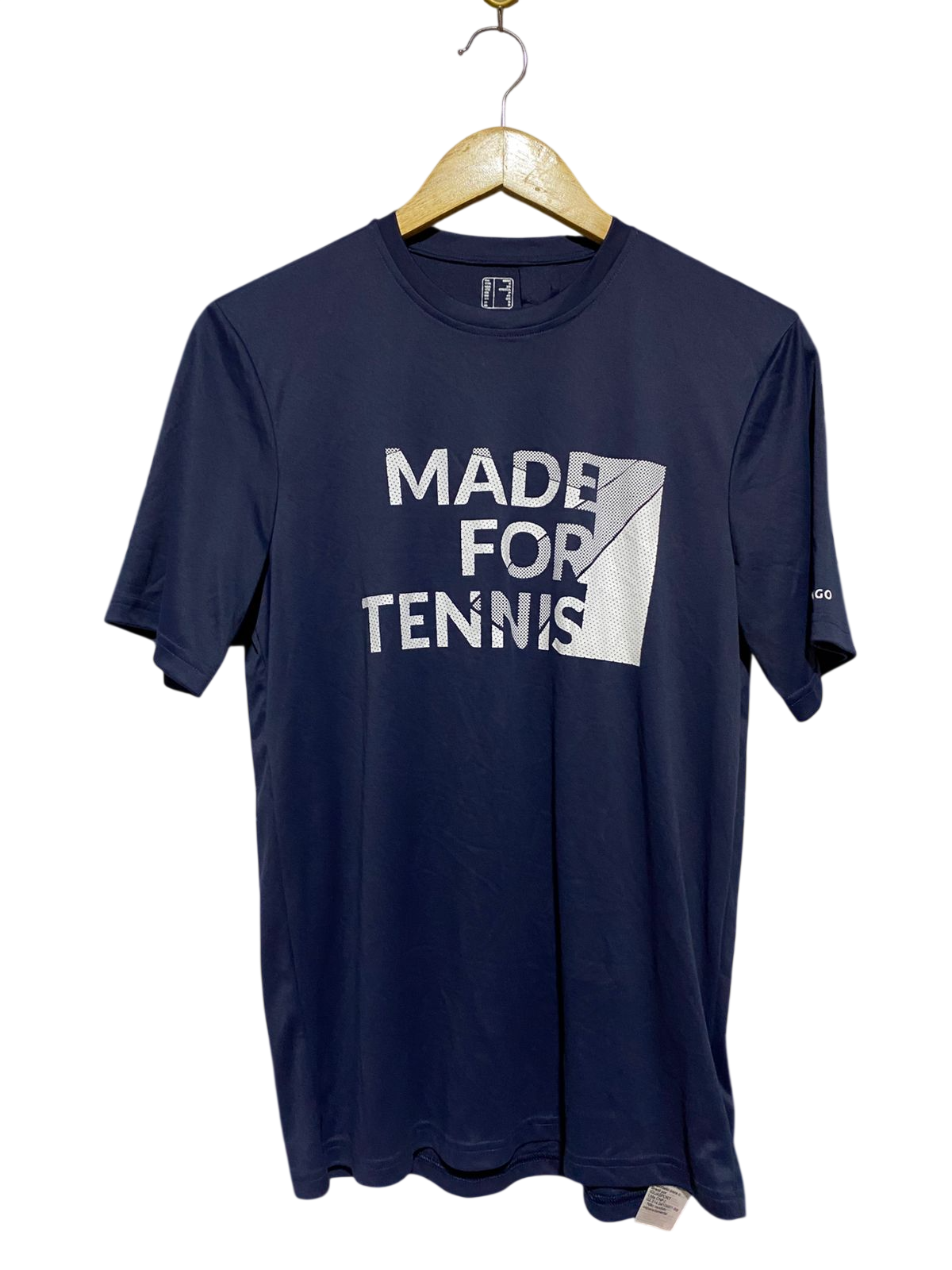 DECATHLON |M| BUST 18| B43| NAVY BLUE MADE FOR TENNIS GRAPHIC SHORT SLEEVE ACTIVEWEAR T-SHIRT