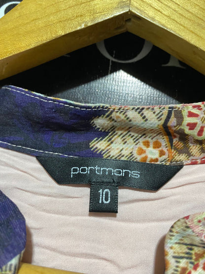 PORTMANS |L| BUST 20| B43| PATCHWORK PRINT BOOHOO BOHO TIERED MINI DRESS