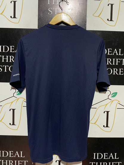 DECATHLON |M| BUST 18| B43| NAVY BLUE MADE FOR TENNIS GRAPHIC SHORT SLEEVE ACTIVEWEAR T-SHIRT