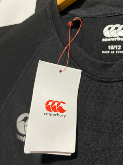 CANTERBURY |M| BUST 17| B43| BLACK CCC SHORT SLEEVE ATHLETIC RUGBY TRAINING T-SHIRT