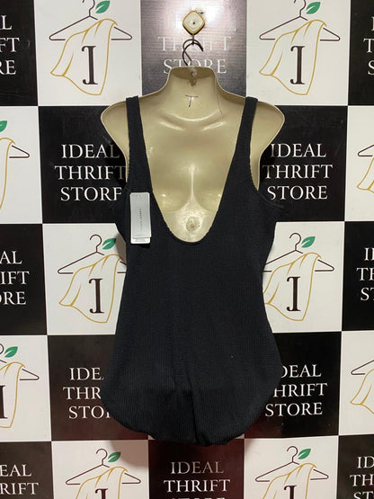 TARGET ACTIVE |M| BUST 18| B43| WOMAN RESORT BLACK CRINKLE TEXTURED ONE PIECE SWIMSUIT BATHING SUIT