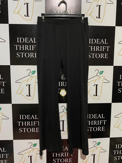 CHIC LADY |M| WAIST 27| B42| BLACK WIDE LEG PANTS HIGH WAISTED LOUNGE TROUSERS STRETCH YOGA CASUAL SLACKS