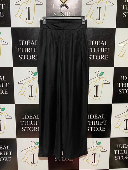 LATTELIER |S| WAIST 26| B42| BLACK PLEATED WIDE LEG PANTS HIGH WAISTED TROUSERS CASUAL DRESS SLACKS