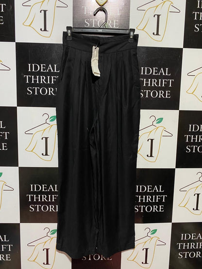 LATTELIER |S| WAIST 26| B42| BLACK PLEATED WIDE LEG PANTS HIGH WAISTED TROUSERS CASUAL DRESS SLACKS