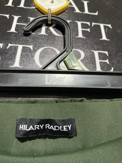 HILARY RADLEY |M| WAIST 28| B42| OLIVE GREEN WIDE LEG PANTS HIGH WAISTED DRAWSTRING LOUNGE TROUSERS