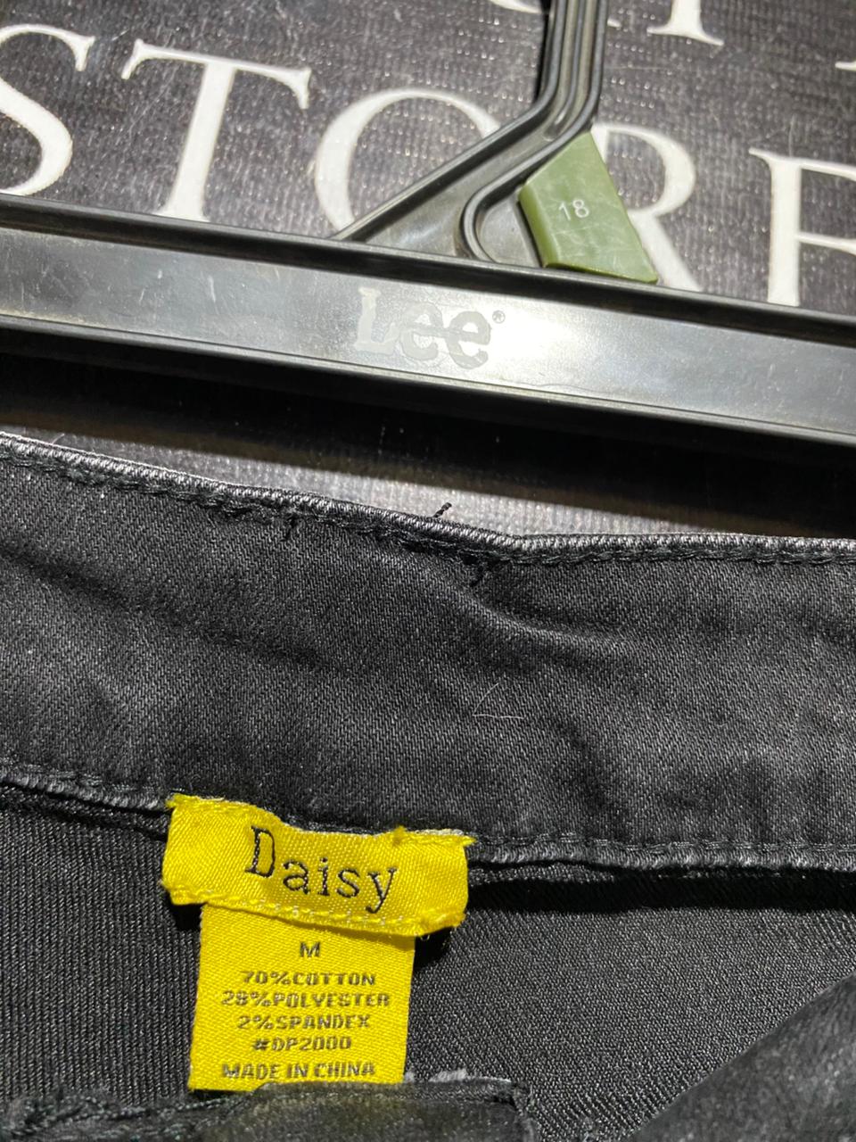 DAISY |M| WAIST 28| B42| BLACK WASHED DENIM MULTI POCKET CARGO PANTS HIGH WAISTED WIDE LEG UTILITY JEANS