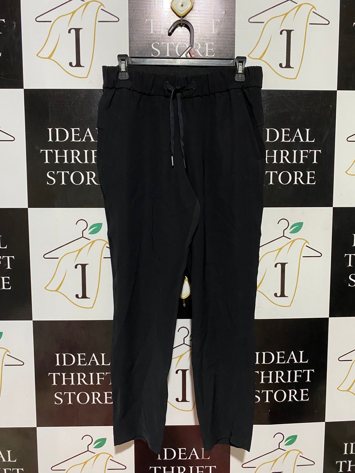 LULULEMON |L| WAIST 30| WOMEN'S BLACK CASUAL JOGGER PANTS - ELASTIC HIGH WAIST WITH DRAWSTRING
