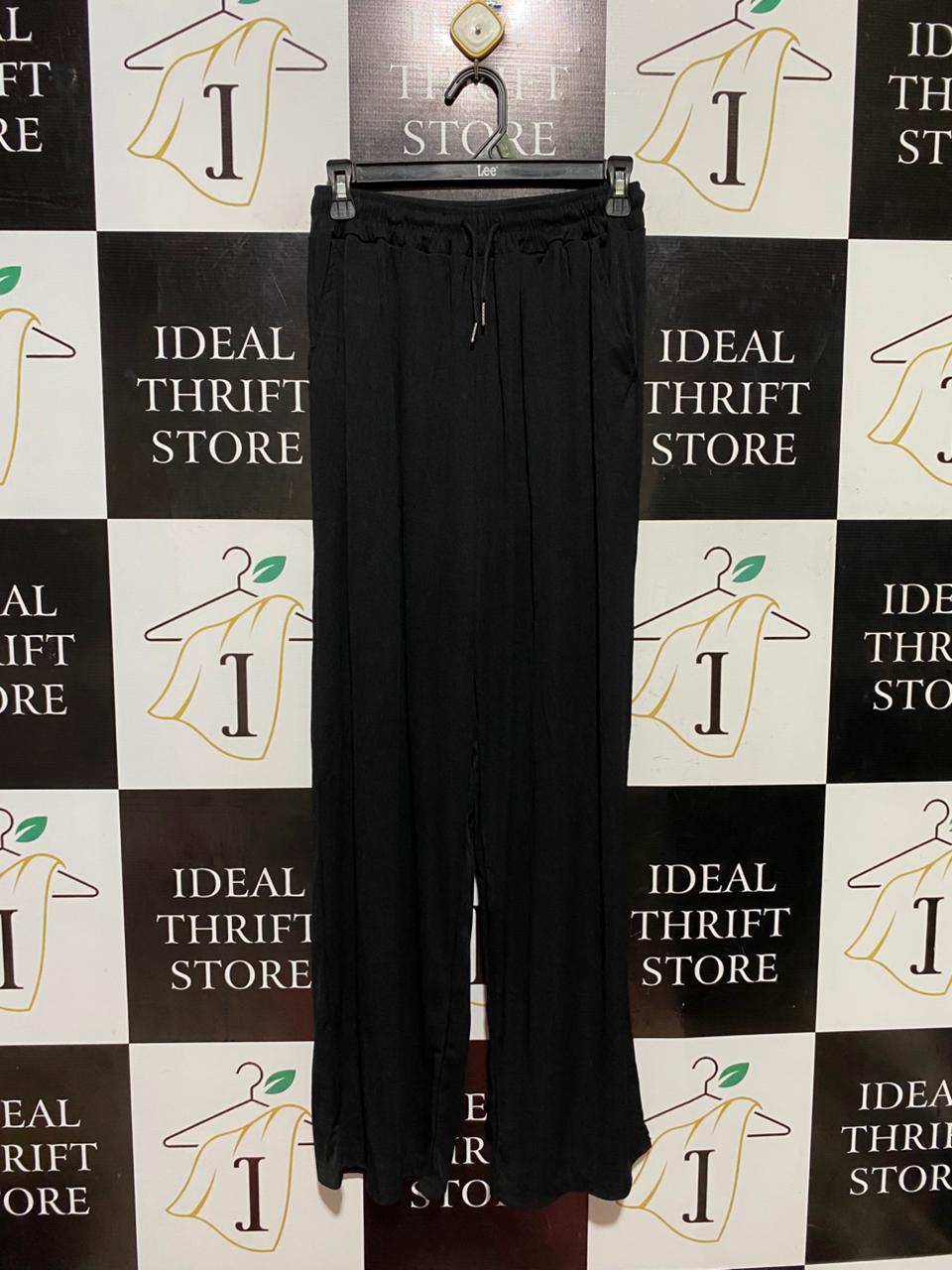 |S| WAIST 26| B42| HIGH-WAISTED DRAWSTRING TROUSERS WITH POCKETS
