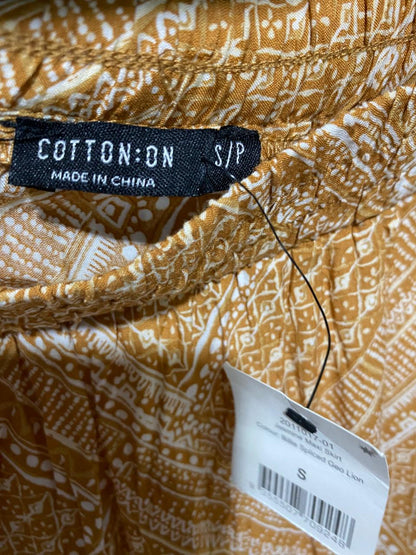 COTTON ON |S| WAIST 27| B42| BOHO MUSTARD YELLOW TIERED MAXI SKIRT