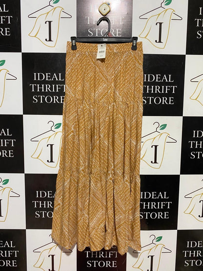 COTTON ON |S| WAIST 27| B42| BOHO MUSTARD YELLOW TIERED MAXI SKIRT