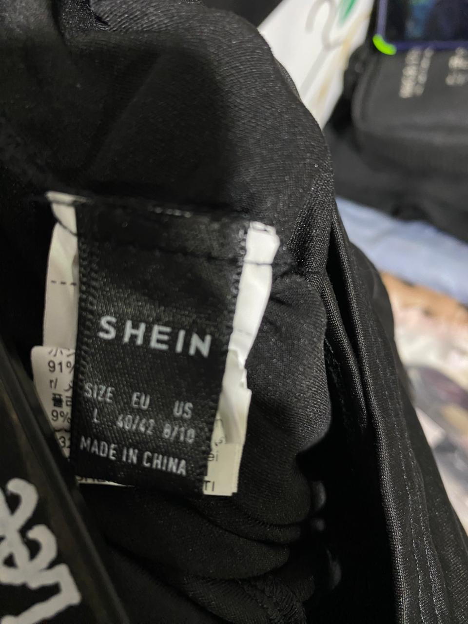 SHEIN |L| WAIST 28| B42| BLACK CROSSOVER V-WAIST FLARED PANTS - HIGH-RISE YOGA BELL BOTTOMS