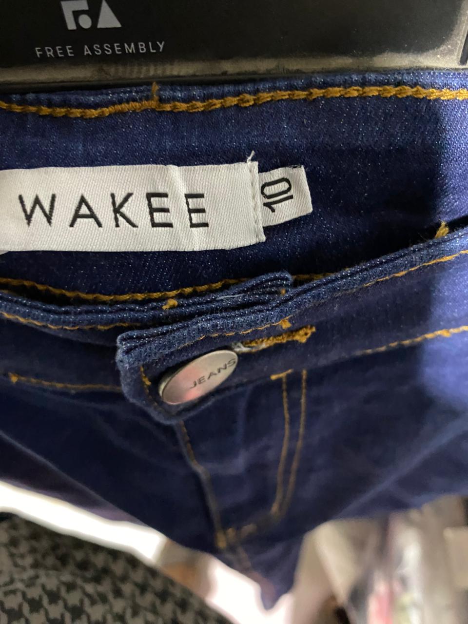 WAKEE |L| WAIST 29| B42| WOMEN'S DARK WASH DENIM MAXI SKIRT