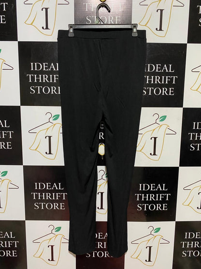 SHEIN |L| WAIST 30| B42| SOLID BLACK RIBBED LEGGINGS - HIGH-WAISTED SLIM FIT PANTS