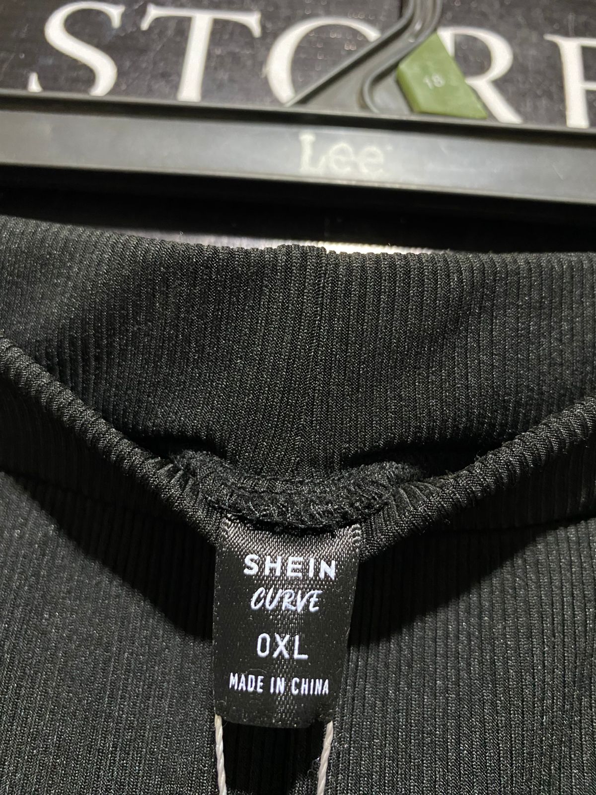 SHEIN |L| WAIST 30| B42| SOLID BLACK RIBBED LEGGINGS - HIGH-WAISTED SLIM FIT PANTS
