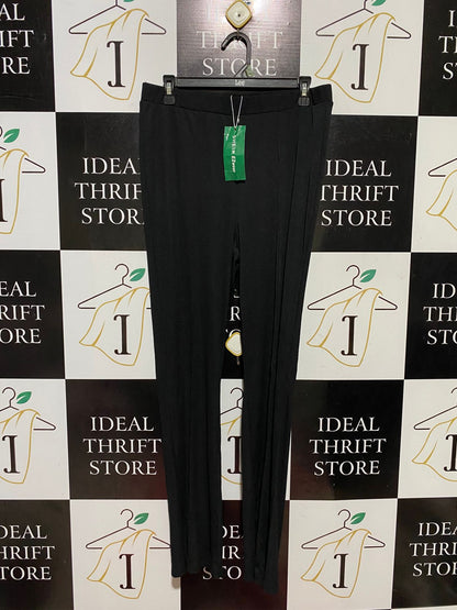 SHEIN |L| WAIST 30| B42| SOLID BLACK RIBBED LEGGINGS - HIGH-WAISTED SLIM FIT PANTS