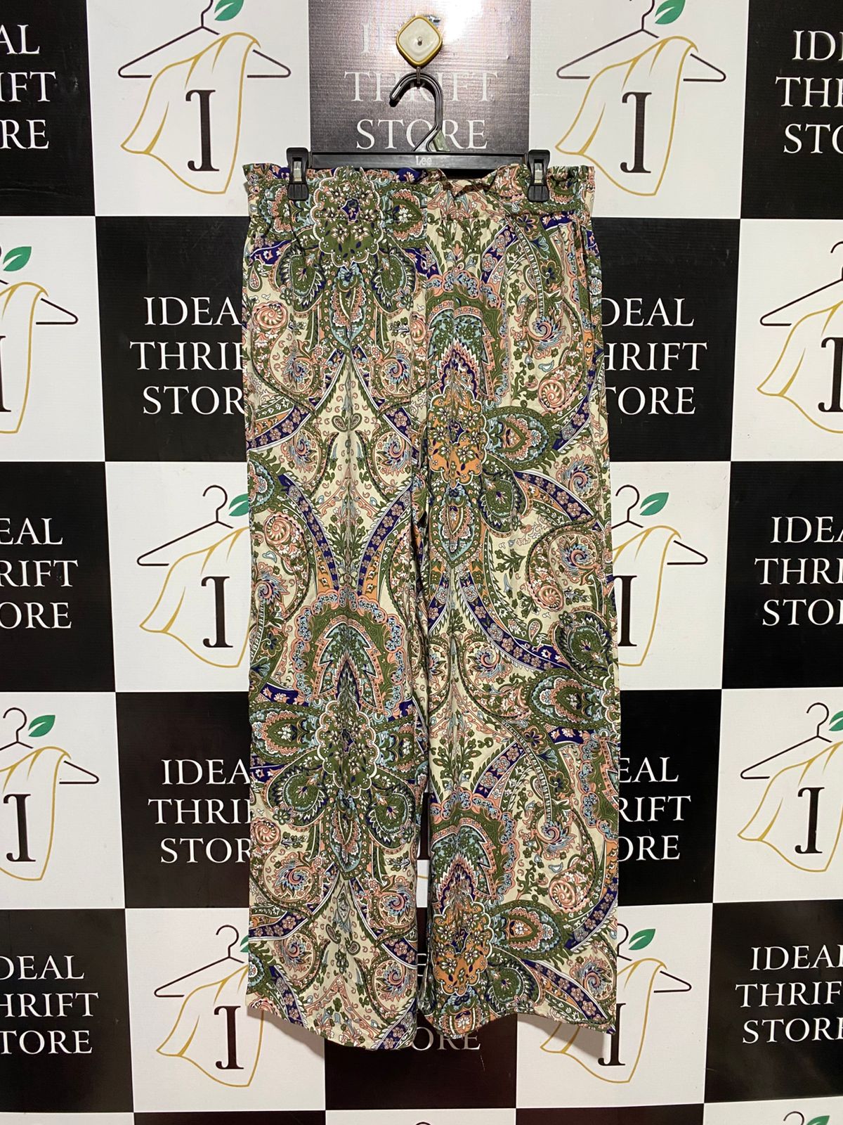 EMERY ROSE |XL| WAIST 32| B42| BOHO PAISLEY PRINT WIDE-LEG LOUNGE PANTS