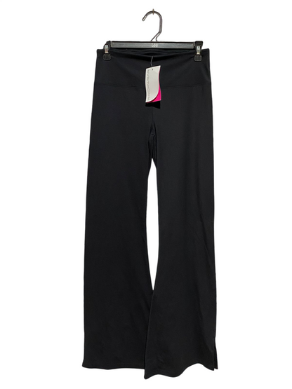 ROCK WEAR |S| WAIST 26| B43| WIDE LEG YOGA PANTS BLACK HIGH WAISTED FLARE LEGGINGS ATHLETIC COMFORT
