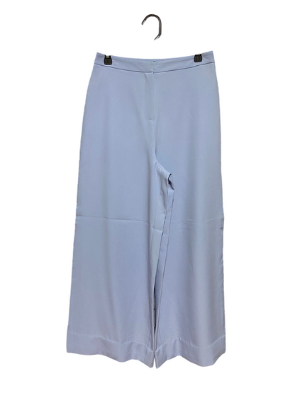 M| M| WAIST 28| B43| WIDE LEG PANTS LIGHT BLUE CULOTTES HIGH WAISTED DRESS TROUSERS TAILORED CHIC