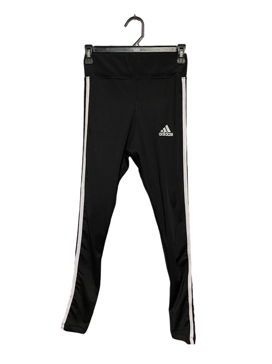 ADIDAS |XS| WAIST 24| B43| BLACK THREE STRIPE HIGH WAISTED FULL LENGTH LEGGINGS ATHLEISUREWEAR