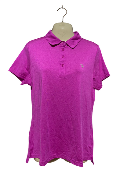 |S| BUST 18| B43| VIBRANT MAGENTA PURPLE SHORT SLEEVE GOLF POLO SHIRT SPORTY CASUAL ATHLETIC TOP