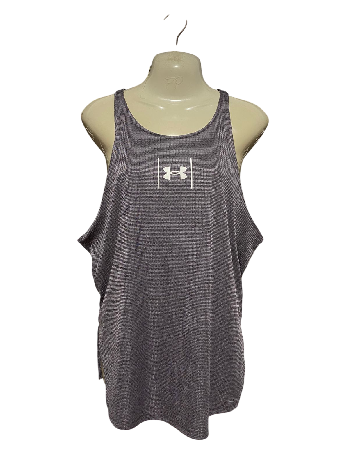 UNDER ARMOUR |L| BUST 19| B44| CHARCOAL GREY RACERBACK TANK TOP