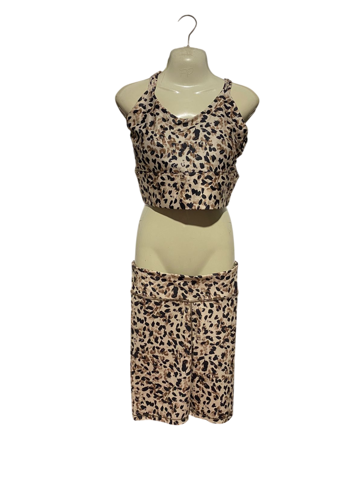 |M| B44| LEOPARD PRINT TWO-PIECE ACTIVEWEAR SET