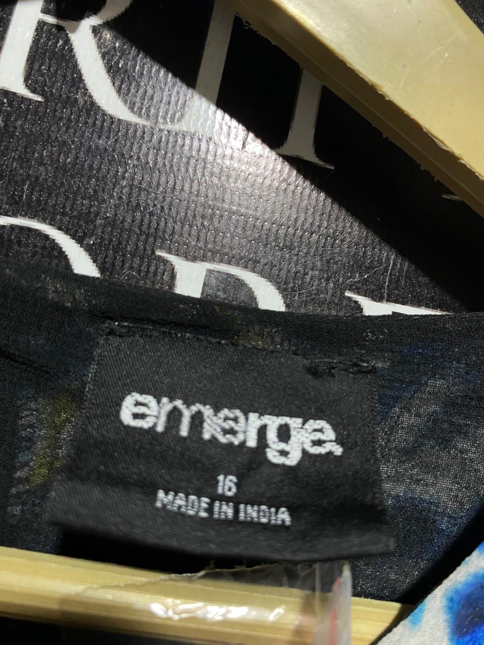 EMERGE |L| BUST 21| B44| EMERGE BLUE LEOPARD PRINT MIDI DRESS