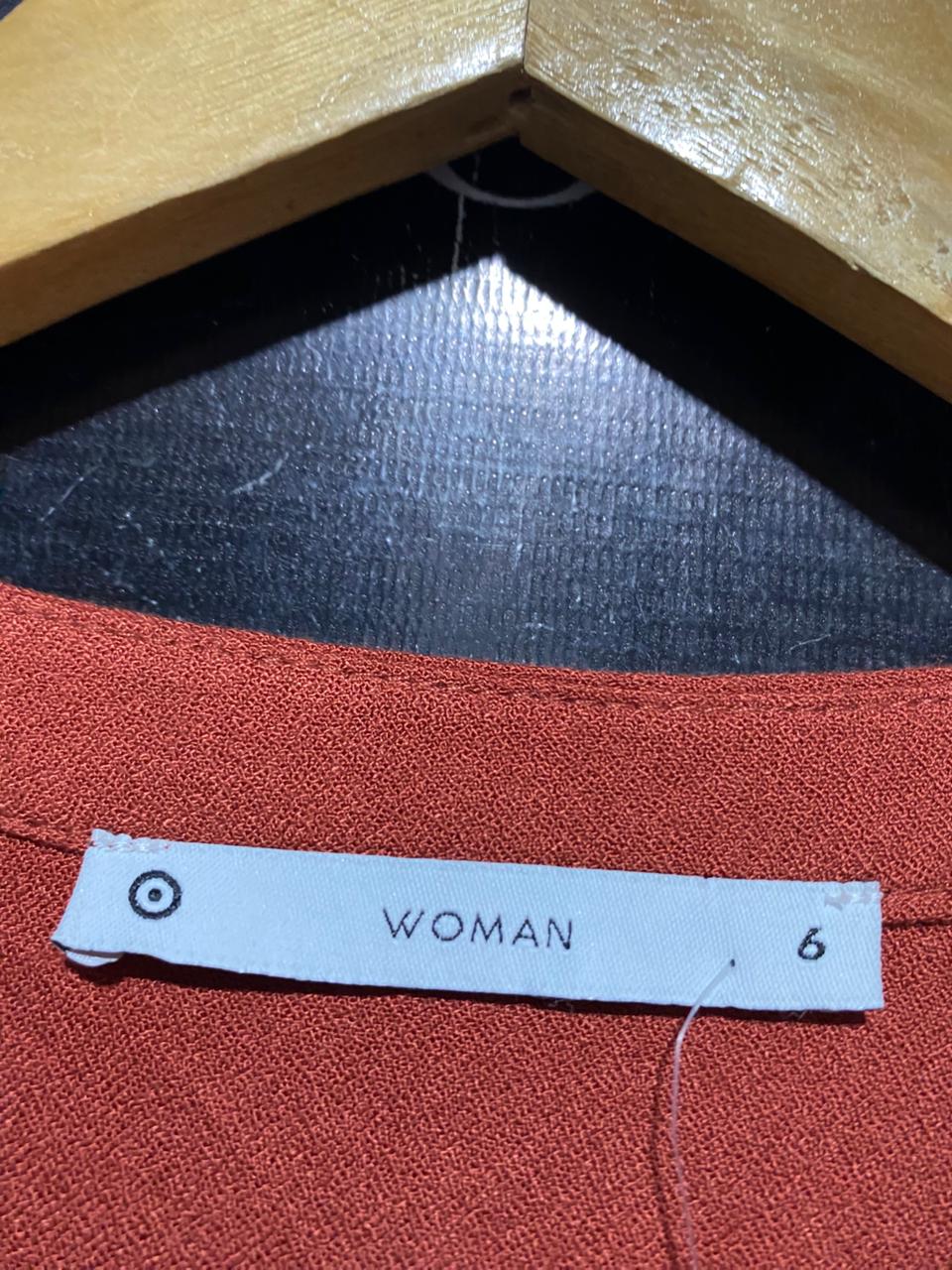 TARGET ACTIVE |M| BUST 18| B44| WOMAN RUST ORANGE TIERED MIDI DRESS