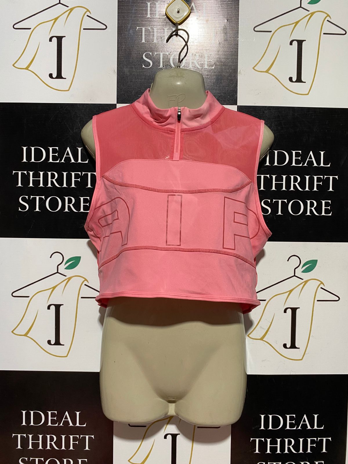 NIKE AIP |L| BUST 19| B44| PINK CROP TANK TOP