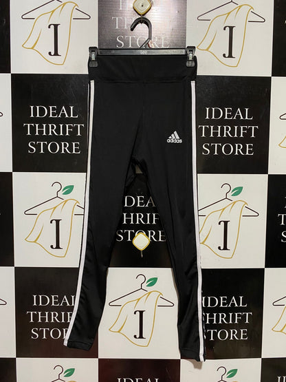 ADIDAS |XS| WAIST 24| B43| BLACK THREE STRIPE HIGH WAISTED FULL LENGTH LEGGINGS ATHLEISUREWEAR
