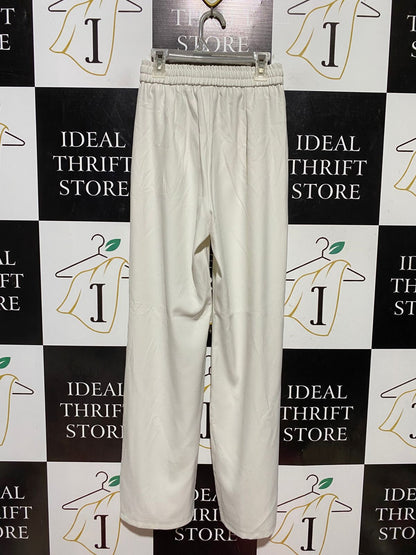 CHEN CHEN |XS| WAIST 23| B43| WIDE LEG DRAWSTRING TROUSERS CREAM OFF WHITE PALAZZO PANTS CASUAL TROUSERS