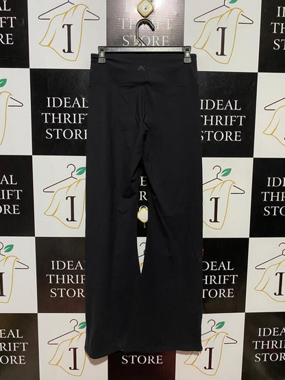ROCK WEAR |S| WAIST 26| B43| WIDE LEG YOGA PANTS BLACK HIGH WAISTED FLARE LEGGINGS ATHLETIC COMFORT