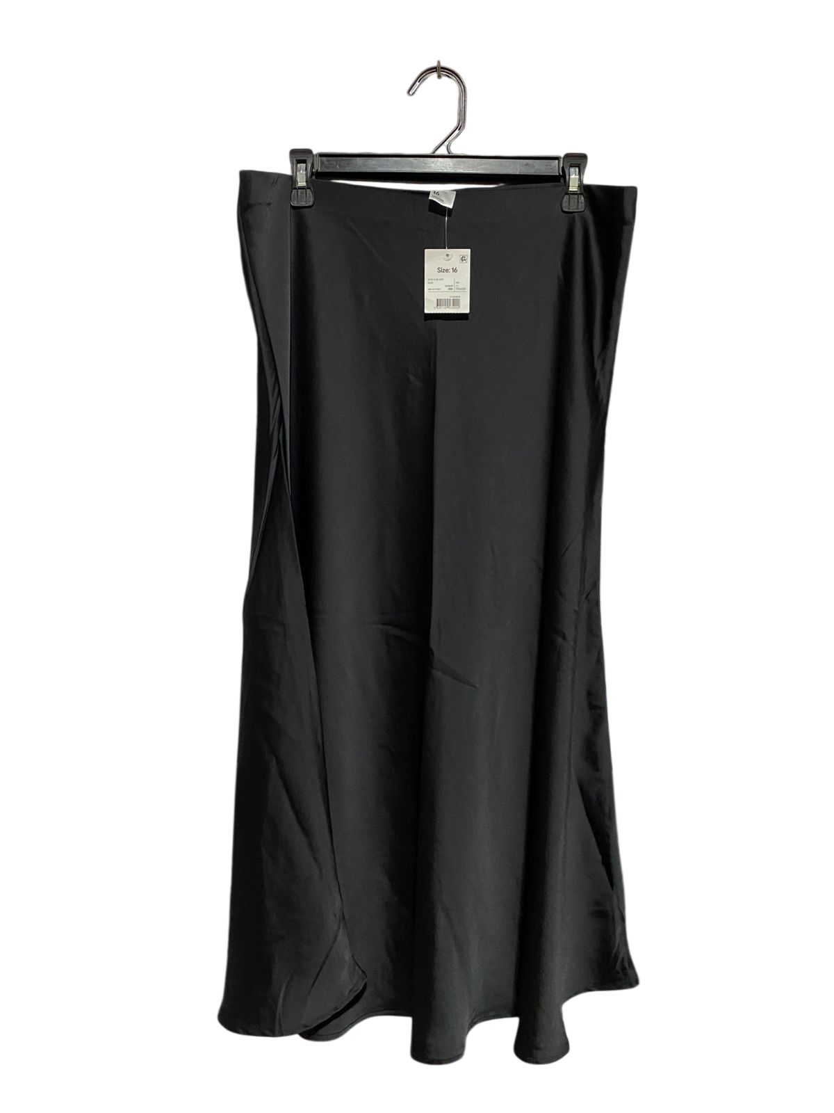 ANKO |XL| WAIST 34| B44| WOMEN'S BLACK SATIN SLIP MIDI SKIRT WITH TAGS