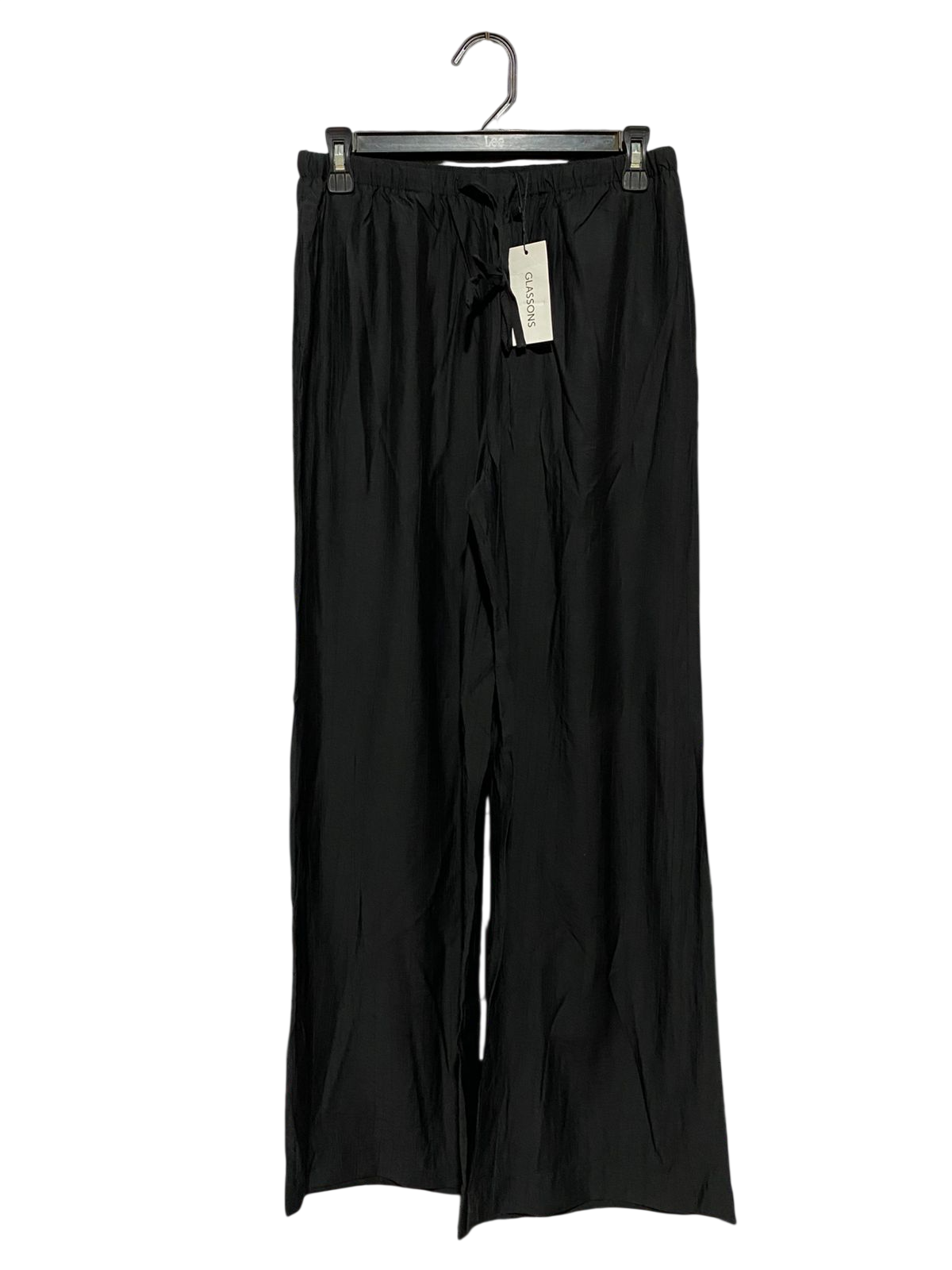 GLASSON |S| WAIST 27| B44| WOMEN'S BLACK LIGHTWEIGHT WIDE LEG DRAWSTRING PANTS WITH TAGS