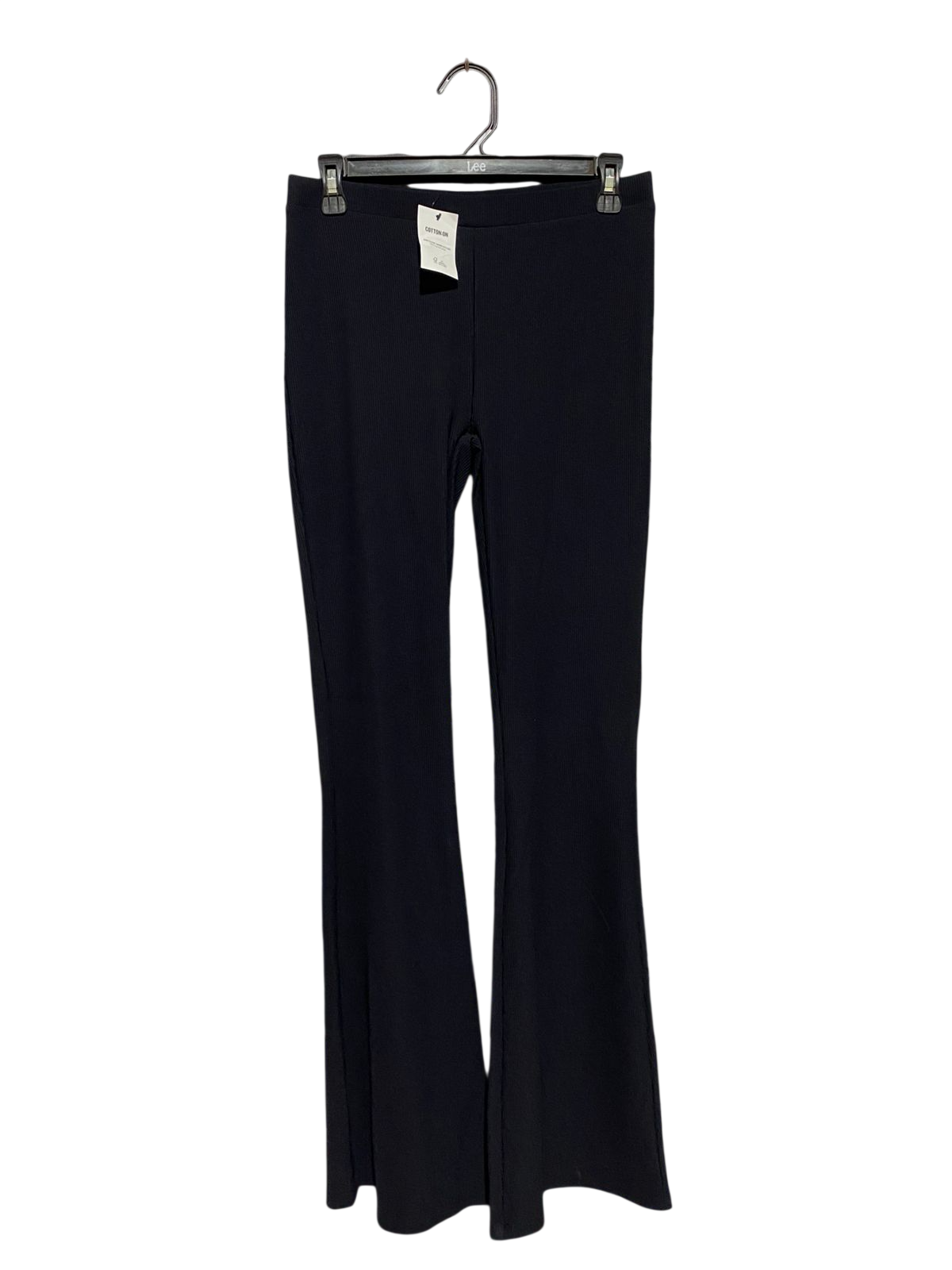 COTTON ON |M| WAIST 28| B44| WOMEN'S BLACK RIBBED FLARED YOGA PANTS WITH TAGS