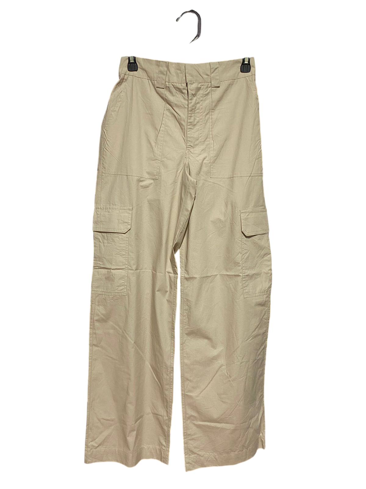 COTTON ON |S| WAIST 26| B44| WOMEN'S BEIGE HIGH WAISTED WIDE LEG CARGO PANTS