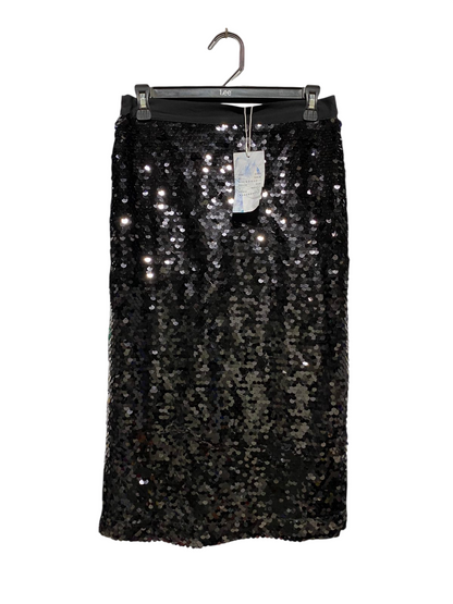 WERE HOUSE |M| WAIST 28| B44| WOMEN'S BLACK SEQUIN MIDI SKIRT WITH TAGS