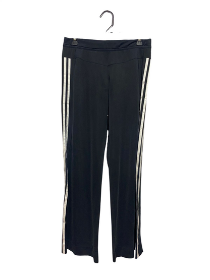 ADIDAS |L| WAIST 30| B44| BLACK ATHLETIC TRACK PANTS WITH SIDE STRIPES