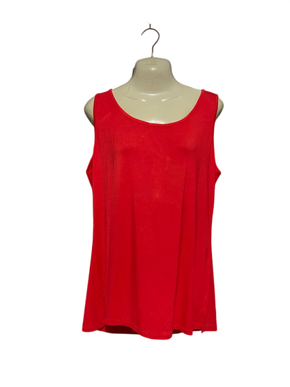NONI B |M| BUST 21| B44| CHERRY RED BASIC TANK TOP - CASUAL SCOOP NECK SLEEVELESS LAYERING CAMI