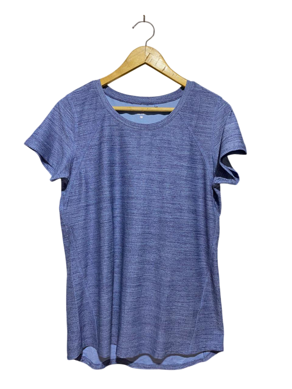 TARGET ACTIVE |M| BUST 18| B44| ACTIVE HEATHER BLUE ATHLETIC T-SHIRT - RAGLAN SHORT SLEEVE WORKOUT TOP