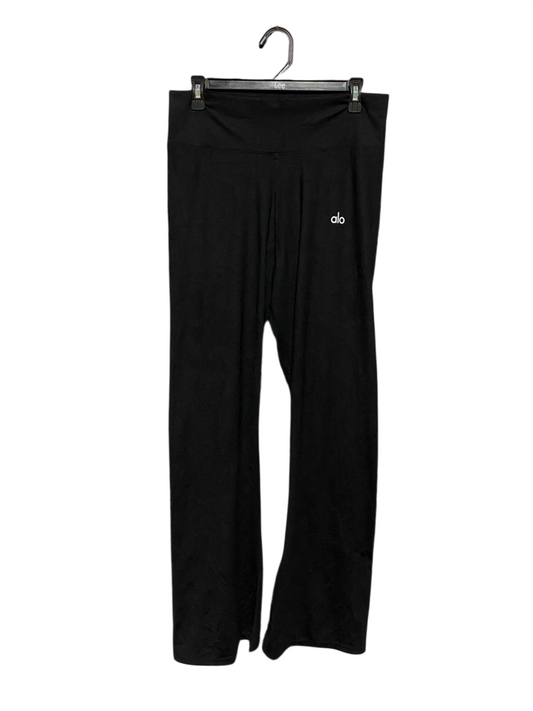 ALO |XL| WAIST 31| BLACK WIDE LEG LOUNGE PANTS - HIGH WAISTED ATHLEISURE YOGA TROUSERS