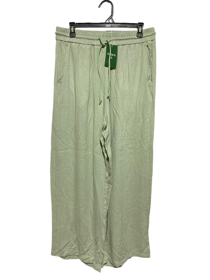 HALARA |L| WAIST 32| B44| SAGE GREEN WIDE LEG PANTS - NWT ELASTIC WAIST DRAWSTRING LOUNGE TROUSERS