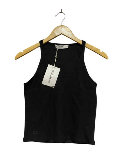 SNEAKY LINK |S| BUST 14| B45| BLACK RIBBED RACERBACK TANK TOP